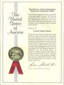 United States (May 2013) United States patent certificate